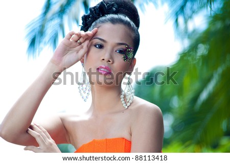 A picture of a woman during a photo-shoot in Intramuros, Manila, Philippines.