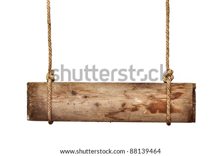 signboard isolated on a white background