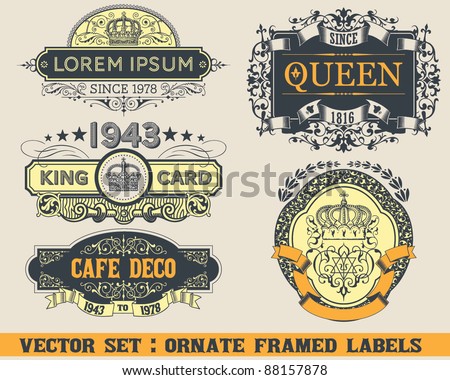 Ornate Framed Labels