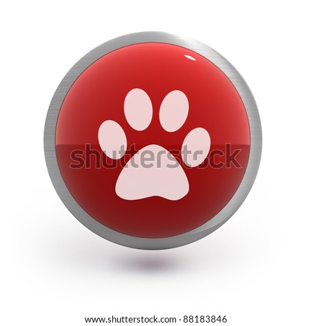 glossy spherical web button with metal boarder