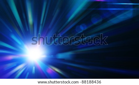 Blue burst, abstract background