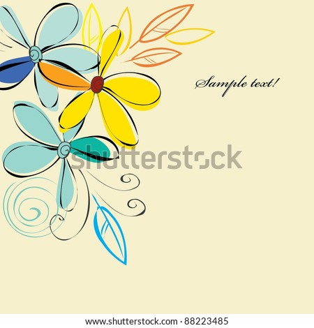 Abstract colorful flower background. Banner.