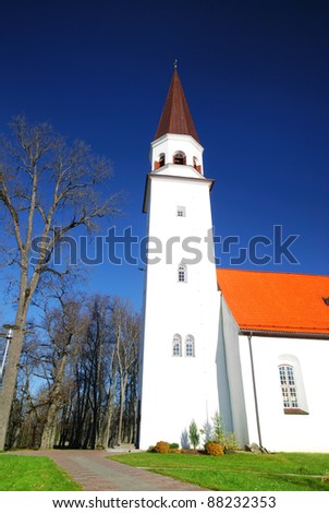 old luthetan church in Sigulda, Latvia
