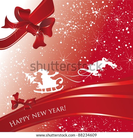 Christmas New Year holiday cards (vector background)