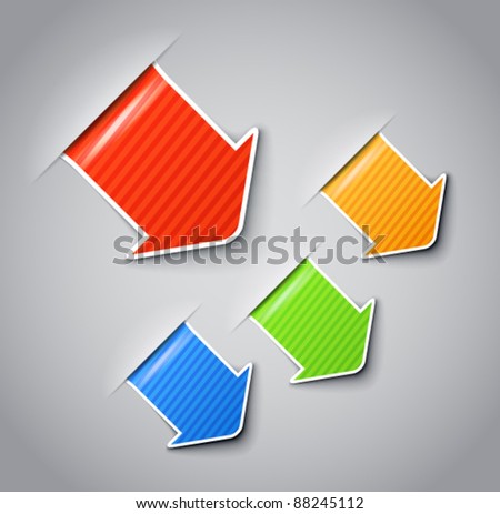 Patterned vector labels with white boarder clip-art. You can place your content on them
