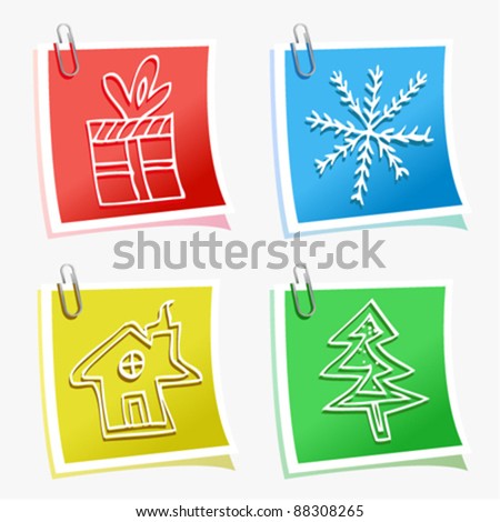christmas symbols with sticky