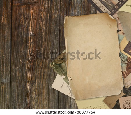 vintage background with old paper Royalty-Free Stock Photo #88377754
