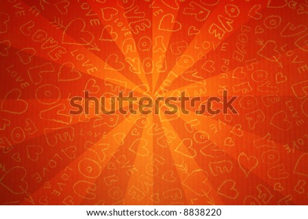 Red funky love background. Great for Valentines.