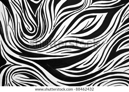 Abstract black and white swirl background