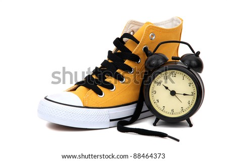 Sneaker with clock