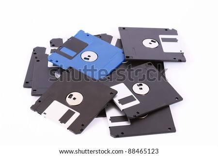 Pile of old computer diskette