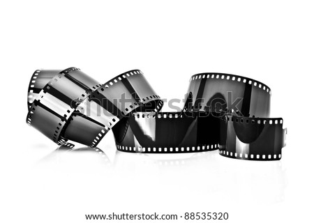 35mm film strip isolated on white background
