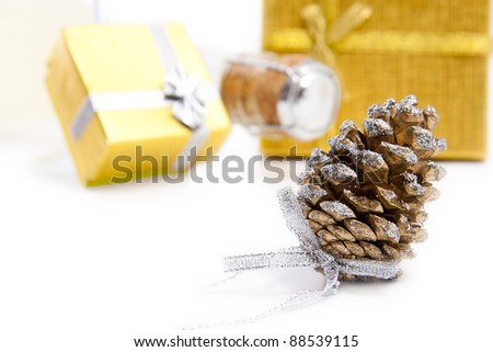 cones for Christmas Greeting Card