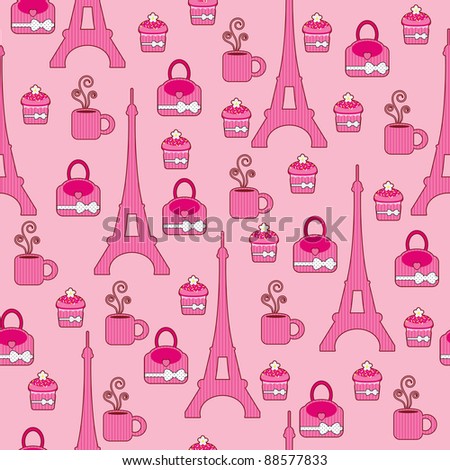 Pink bright wallpaper. Paris