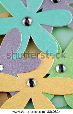 colorful cardboard daisy cut-outs
