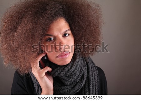beautiful woman with a cell phone