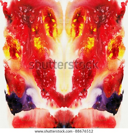 Abstract hot tone watercolor : concept fire burn.