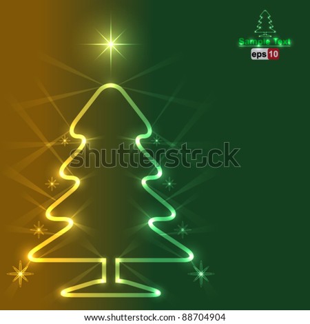 Christmas Tree Background Vector eps10