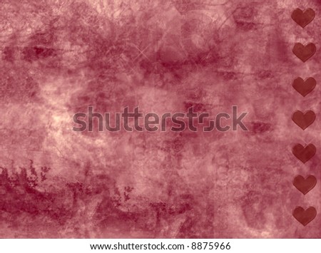 grunge texture with hearts