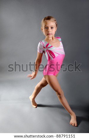 girl doing gymnastic exercises