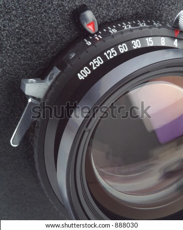 Large format camera lens in macro