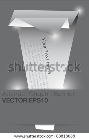 Paper origami tag vector