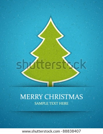 Christmas tree applique vector background. Eps 10.