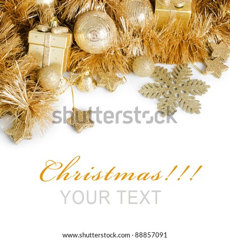 The christmas tree ball  isolated background