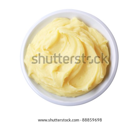 Dish of smooth potato puree Royalty-Free Stock Photo #88859698