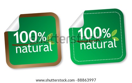 100% natural stickers