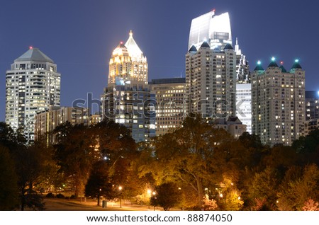Midtown viewed from Piedmont Park in Atlanta, Georgia, USA.