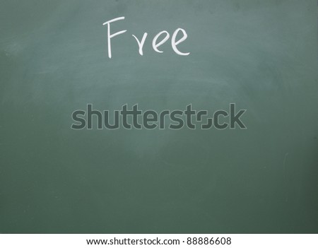 free title handwritten with chalk on blackboard