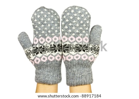 gloves isolated over white background