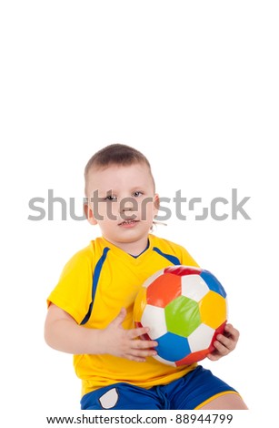 pretty little boy with the ball