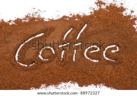 milled coffee sign on a white background