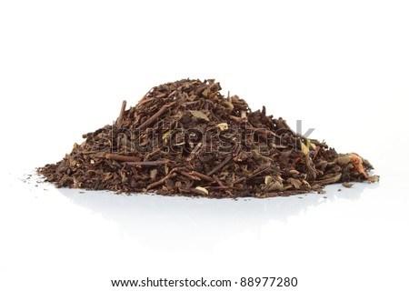the spice clove in a pile isolated on white