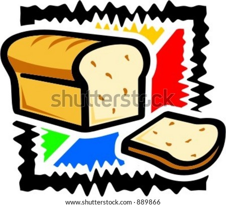 A vector illustration of a sliced bread.