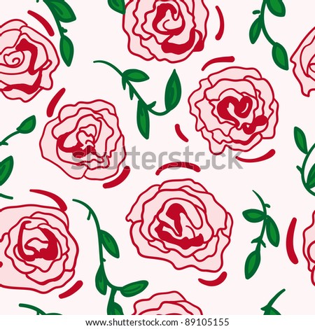 Seamless pattern with rose design