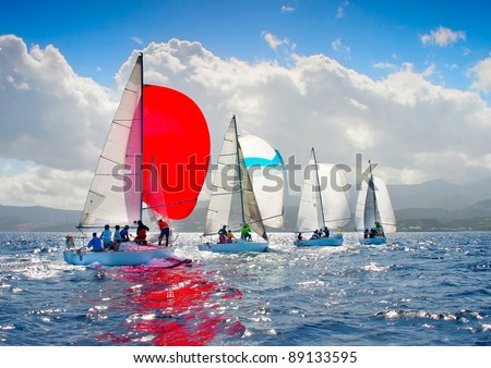 J24 Sailing Regatta in Greece Royalty-Free Stock Photo #89133595