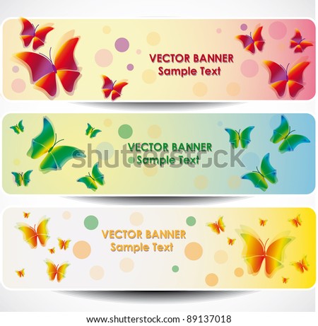 Butterfly vector banners