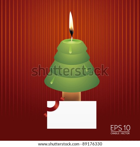 christmas tree candle vector