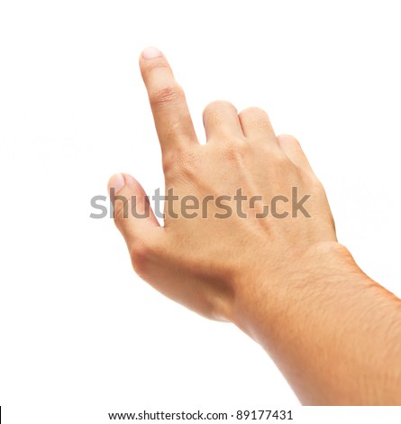 hand touching screen Royalty-Free Stock Photo #89177431