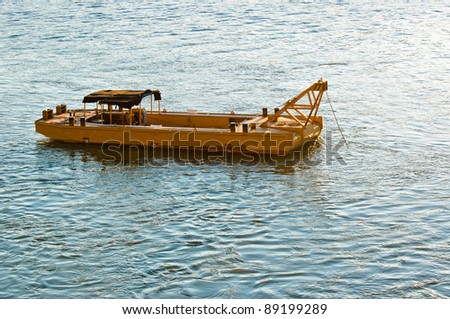Old Boat on beautiful blue water