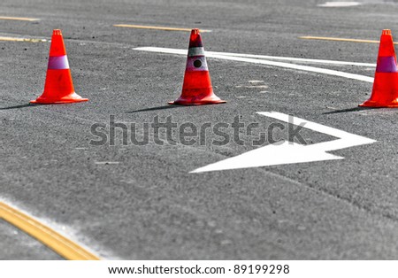 Road block with lanes