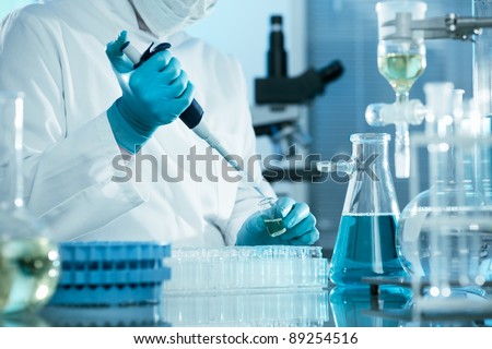 scientist working at the laboratory