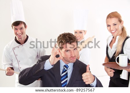 Succesfull restaurant staff