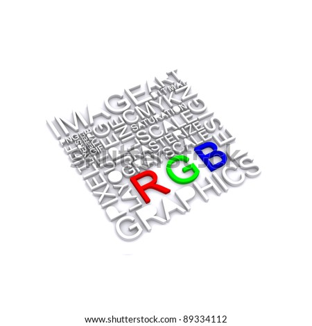 RGB letters design art image