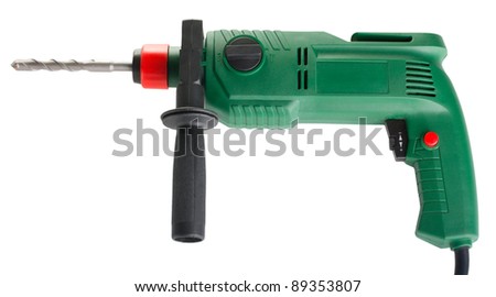 Electric drill isolated on white background