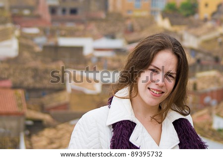 Happy Young Woman outdoor portrait