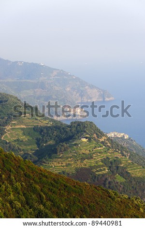 Cinqueterre (La Spezia, Liguria, Italy), panoramic view